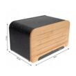 Cutie pentru paine, otel, 35x20,4x21,5 cm neagra,  Kinghoff