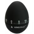 Cronometru de bucatarie tip ou, 60x75 mm, 60 minute,  negru Kinghoff