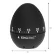 Cronometru de bucatarie tip ou, 60x75 mm, 60 minute,  negru Kinghoff