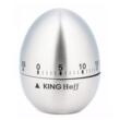 Cronometru de bucatarie tip ou din otel, 60x75 mm, 60 minute, gri, inox, Kinghoff