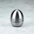 Cronometru de bucatarie tip ou din otel, 60x75 mm, 60 minute, gri, inox, Kinghoff