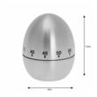 Cronometru de bucatarie tip ou din otel, 60x75 mm, 60 minute, gri, inox, Kinghoff