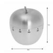 Cronometru de bucatarie tip mar, din otel , 63x72 mm, 60 minute, gri, Kinghoff