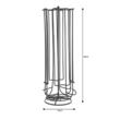 Suport rotativ pentru capsule de cafea, otel, negru 15x35 cm  Kinghoff