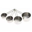 Set 4 ustensile de bucatarie pentru masurat, din inox,  60, 80, 125, 250 ml, Kinghoff