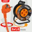 Rola prelungitor cablu cu cadru metalic, 25 metri 3 x 1 mm, Verke