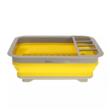 Suport pentru vase si tacamuri, plastic, 36,5 x 31 x 18ncm, galben, Kassel
