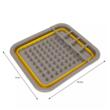 Suport pentru vase si tacamuri, plastic, 36,5 x 31 x 18ncm, galben, Kassel