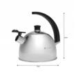Fierbător tradițional fabricat din inox, ceainic  2.6 litri, 19-23 cm , argintiu, Indigo, Kassel