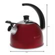 Fierbător tradițional fabricat din inox, ceainic 2.6 litri, rosu, Como, Kassel