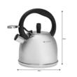  Fierbător tradițional fabricat din inox, ceainic 2 litri, 18-23 cm, argintiu, Lilac, Kassel