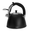  Fierbător tradițional cu fluier fabricat din inox, ceainic 3 litri, 15-25 cm, negru, Klausberg