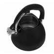  Fierbător tradițional cu fluier fabricat din inox, ceainic 3 litri, 14-24.5 cm, negru, Klausberg