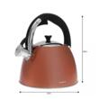  Fierbător tradițional cu fluier fabricat din inox, ceainic 3 litri, 22.2-25 cm, maro, Klausberg