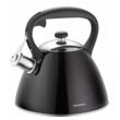  Fierbător tradițional cu fluier fabricat din inox, ceainic 3 litri, 20-24 cm, negru, Klausberg