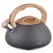  Fierbător tradițional cu fluier, fabricat din inox, marmorat, ceainic 2.7 litri, 16.5-20cm, negru, Klausberg