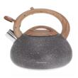  Fierbător tradițional cu fluier, fabricat din inox, marmorat, ceainic 2.7 litri, 16.5-20cm, negru, Klausberg