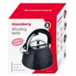  Fierbător tradițional cu fluier fabricat din inox acoperit de marmura, ceainic 2.8 litri, 21-24 cm, negru, Klausberg