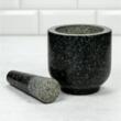 Mojar cu pistil din granit, 12x12x15.5 cm negru, Kinghoff