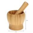 Mojar cu pistil din bambus, 9.8x9cm, maro, Kinghoff