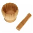Mojar cu pistil din bambus, 11.5x11.7cm maro, Kinghoff