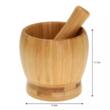 Mojar cu pistil din bambus, 11.5x11.7cm maro, Kinghoff
