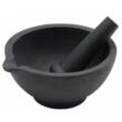 Mojar din fonta pentru condimente, cu pistil, 13x6.5 cm negru, Kinghoff