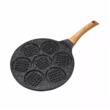 Tigaie cu strat din marmura pentru vafe cu 7 forme, 26.5 cm negru, Kinghoff