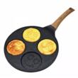 Tigaie  cu strat din marmura pentru oua si clatite cu 4 fete zambitoare, 26.5 cm negru, Kinghoff