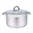 Oala din inox 11.5 litri cu capac, 30 cm,fund termic multistrat, Klausberg