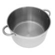 Oala din inox 11.5 litri cu capac, 30 cm,fund termic multistrat, Klausberg