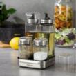 Set de 4 recipiente pentru condimente, ulei si otet 14,3x11,5x20,3 cm, capacitate 270 ml, KingHoff