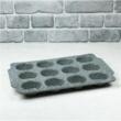 Tava, forma pentru facut si copt prajituri, briose, 12 forme 38x26x3 cm, negru, Klausberg