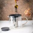 Ceainic cu infuzor, 1.5 L, din sticla, Kinghoff