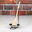 Lingura din lemn cu suport din inox, capacitate 8 ml, 10.5x17.5 cm, Kinghoff