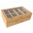 Recipient din bambus, cutie pentru depozitare plicuri ceai, 30x19x9,5 cm, Kinghoff 