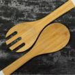 Set 2 linguri din bambus pentru salate, 30,5x7 cm, Kinghoff