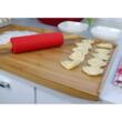 Tocator manual din bambus cu margini, dreptunghiular, 55x43x4.5 cm, Kinghoff