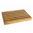 Tocator manual din bambus cu margini si tava pentru depozitat, dreptunghiular, 38x23x4 cm, Kinghoff