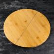 Tava pentru pizza, din bambus, 35 cm, KingHoff