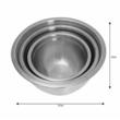 Boluri, inox, set de 3 piese 1,6 l, 3 l si 5 l, gri, Klausberg
