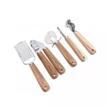 Set 5 ustensile pentru bucatarie, inox si lemn, Kassel