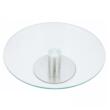 Platou pentru tort, din sticla cu picior metalic, 30 cm, Kinghoff