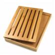 Tocator din bambus, pentru paine, cu tava, 37 x 23,5 x 3 cm, Kinghoff