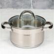 Oala cu capac din inox, capacitate 0.5 litri, 12 cm, Kinghoff