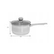 Cratita cu capac din inox, capacitate 2.1 litri 18 cm, Kinghoff