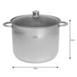 Set 3 oale din inox, cu capac sticla, 11.1l, 13.5l, 16.2l, KingHoff