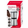 Rasnita electrica pentru cafea, 18 x 10.5 cm, 200W, gri argintiu,  Klausberg