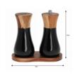 Set 2 rasnite pentru sare si piper, 13 x 6 cm negre, Klausberg