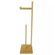Suport hartie igienica, din bambus, 19x19x66,5 cm, KingHoff